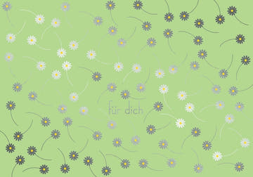 Freundschaftskarte Cityproducts - Für Dich mit Blümchenmotiv