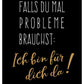 Freundschaftskarte Ich bin für dich da stilvolle Postkarte schwarz gold Aufmunterung Unterstützung Freundschaft Geschenk Karte