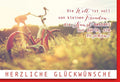 Freundschaftskarte mit Fahrrad & Natur – Sonnenuntergang, Lebensfreude & inspirierendes Zitat