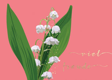 Freundschaftskarte mit inspirierendem Spruch für viel Freude und positive Gedanken