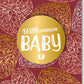 Geburtskarte - Exklusive Glückwünsche zur Geburt mit Eleganter Gold - Rot Applikation, Premium Design für Familie und Feier