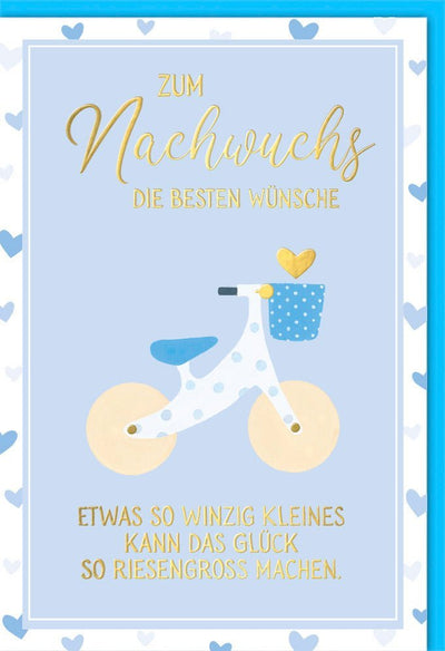 Geburtskarte Junge - Herzliche Glückwünsche zur Geburt, Ideal für Kinderzimmer & Babyparty-Dekoration