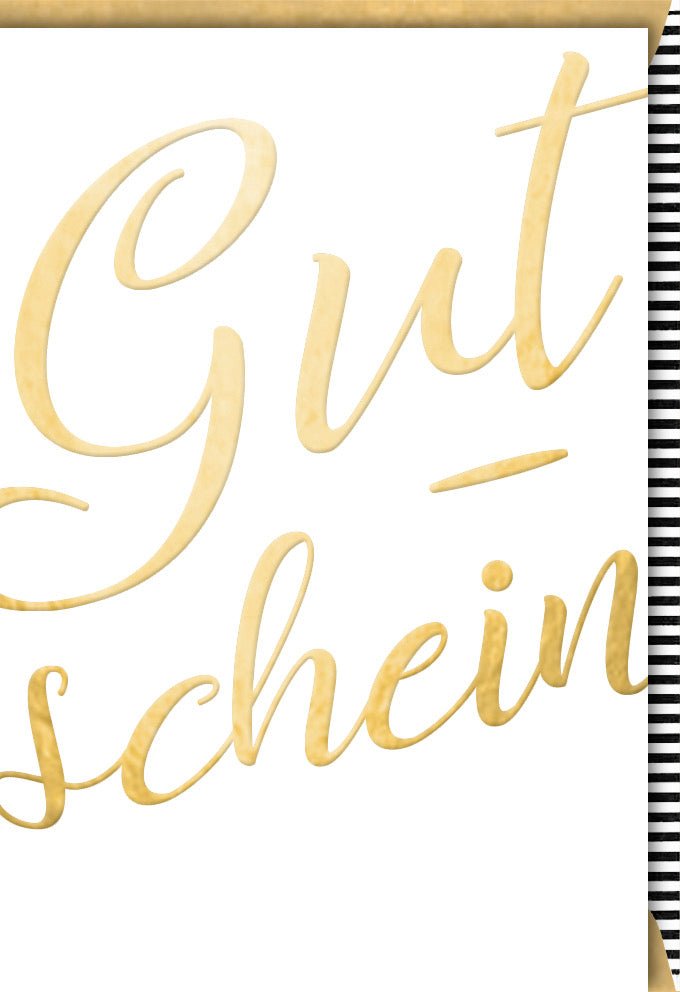 Geburtstags - Gutscheinkarte mit Goldakzenten – Stilvolles Design für besondere Anlässe, Jubiläen & Glückwünsche