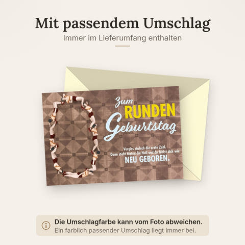 Geburtstagskarte 30 Jahre - Originelle & Witzige Glückwünsche für Männer & Frauen, Party Deko & Einladung, Braun - Runder Geburtstag Feierkarten