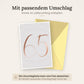 Geburtstagskarte 65 Jahre: Elegantes Gold-Design mit Punkten auf Weiß für besondere Anlässe