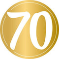 Geburtstagskarte 70 Jahre mit Schaumstoff-Klebepad und Pappelementen