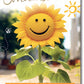 Geburtstagskarte Blumen – Fröhliche Sonnenblume mit Lächeln und sonnigem Gruß