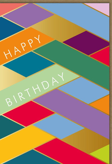 Geburtstagskarte Business: Midoro Elegante Glückwünsche mit Goldakzenten, Modernes Design für Firmenkunden & Geschäftsjubiläen, Multicolor