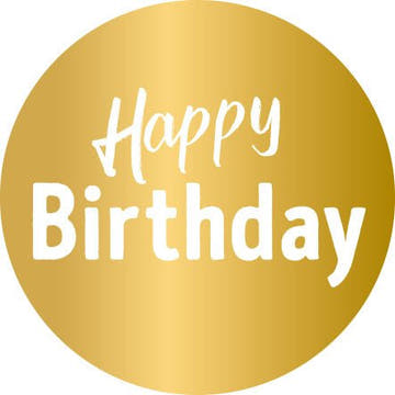 Geburtstagskarte Business mit Schaumstoff Klebepad - Applikation Happy Birthday aus Pappe