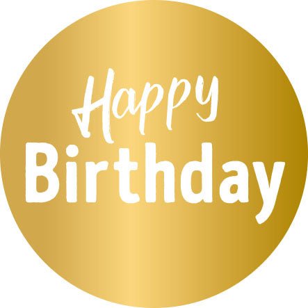 Geburtstagskarte Business mit Schaumstoff Klebepad - Applikation Happy Birthday aus Pappe