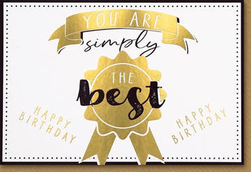 Geburtstagskarte Deluxe: Elegante Karte mit Goldschrift, Beste Wünsche & Stilvolles Design für Jubiläum & Gratulation - Celebration Birthday Card