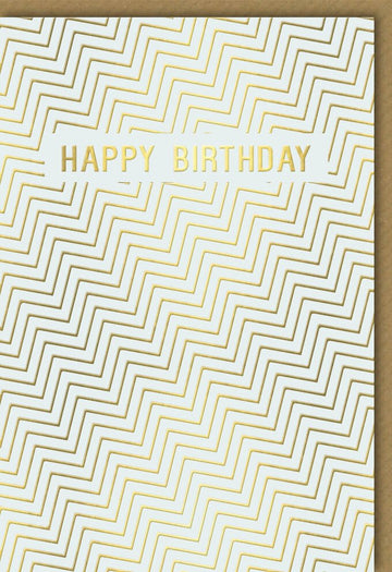 Geburtstagskarte edles Design goldene Linien Happy Birthday Doppelkarte stilvolle Glückwunschkarte Geburtstag elegant modern