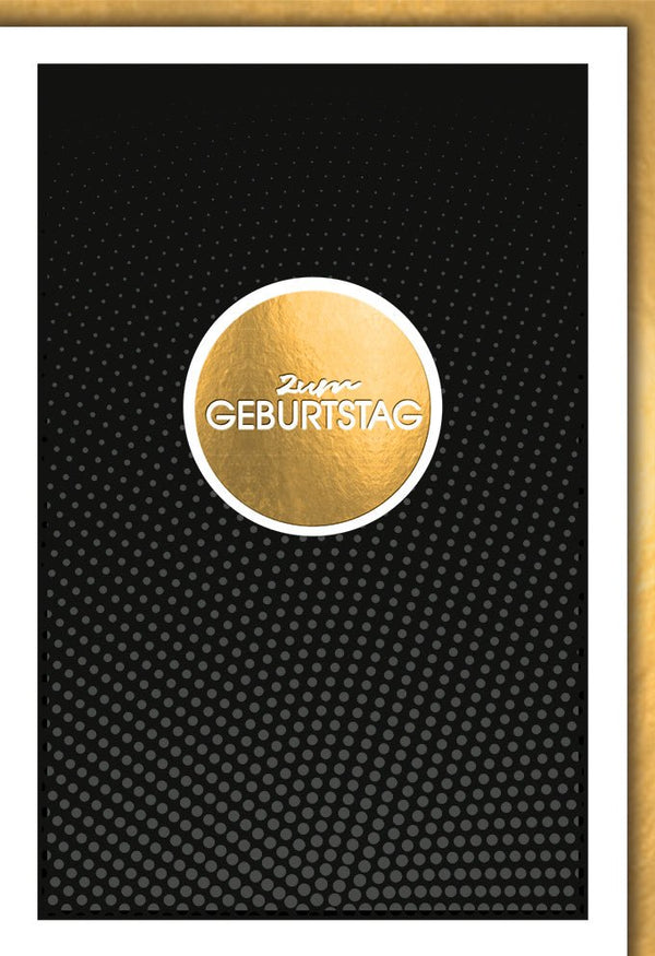 Geburtstagskarte elegant mit Goldfolie und modernem Design stilvolle Glückwunschkarte Geburtstag edel schwarz gold für besondere Geburtstagsgrüße