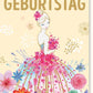 Geburtstagskarte - Feminine Blumenillustration, Bunte Glückwünsche für Sie, Kreatives Design mit Herzlichen Wünschen & Feierlichkeit