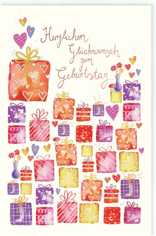 Geburtstagskarte – Fröhliche Herzen für eine unvergessliche Feier, Glückwünsche voller Liebe und Freude