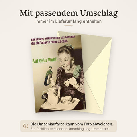 Geburtstagskarte für Ältere Damen - Humorvolle Vintage Karte mit Witzigem Spruch, Lustige Gratulation zum Geburtstag, Retro Feierkarte