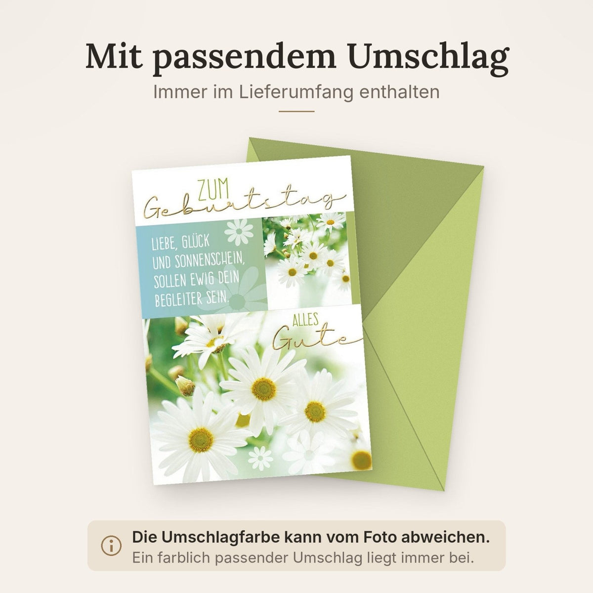 Geburtstagskarte für Männer: Blumenmotiv mit herzlichem Glückwunschtext für Freude und Sonnenschein