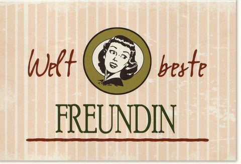 Geburtstagskarte für Beste Freundin - Vintage Retro Design, Einzigartige Glückwünsche, Stilvolle Geschenkidee zur Freundschaftsfeier