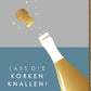 Geburtstagskarte für Erwachsene - Festliche Cheers - Karte mit Sektflasche in Gold & Blau, ideal zum Gratulieren und Feiern