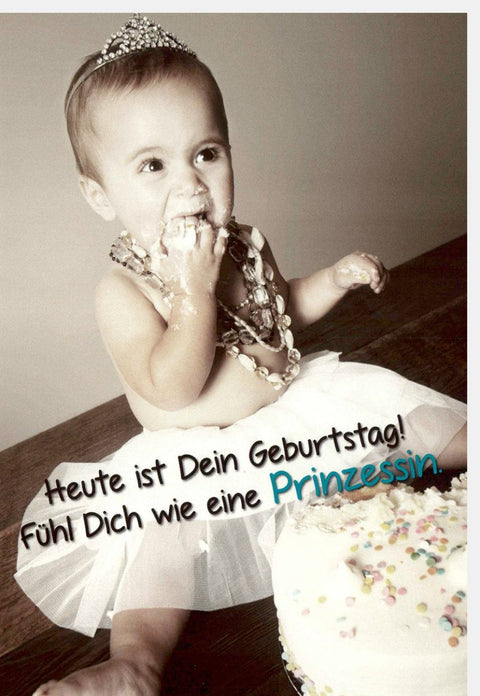 Geburtstagskarte für Frauen - Prinzessinnen - Design | Stilvolle und Einzigartige Glückwunschkarte | Feminin & Persönlich
