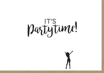 Geburtstagskarte für Frauen - Stilvolles "Partytime" - Design, Festliche Glückwunschkarte für Jubiläen