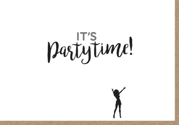 Geburtstagskarte für Frauen - Stilvolles "Partytime" - Design, Festliche Glückwunschkarte für Jubiläen