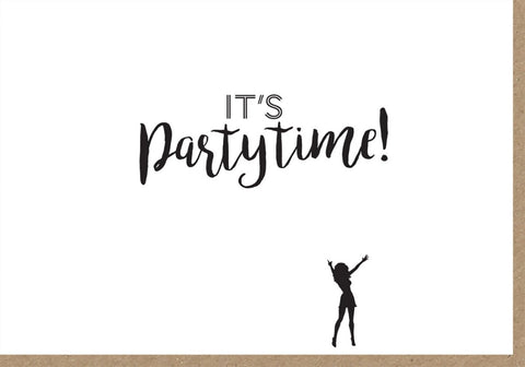 Geburtstagskarte für Frauen - Stilvolles "Partytime" - Design, Festliche Glückwunschkarte für Jubiläen