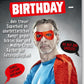 Geburtstagskarte für Männer Captain Birthday Superheld lustig witzige Karte Midlife Crisis Falten Retter originelle Doppelkarte