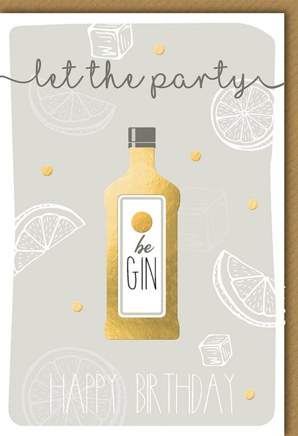 Geburtstagskarte für Männer - Humorvolle Gin Tonic Karte mit Spruch und Cheers Motiv, Lustige Party Karte mit Alkohol & Zitrone Design