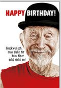 Geburtstagskarte für Männer - Humorvolle Glückwünsche mit Witz und Charme in Rot, Lustige Sprüche für Herren & Senioren