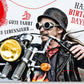 Geburtstagskarte für Männer - Vintage Biker - Design mit Motorrad, Lederjacke & Helm, lustig und cool