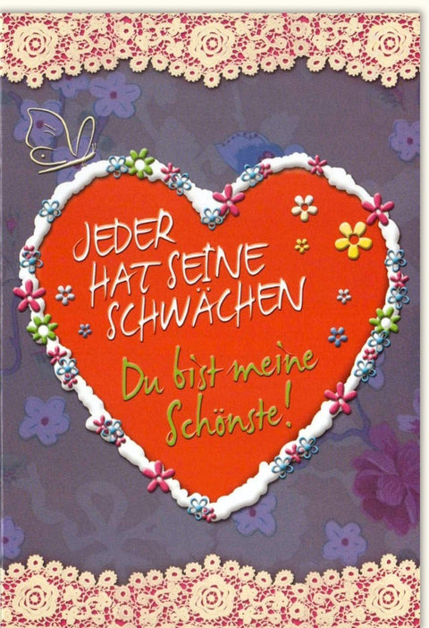 Geburtstagskarte für Partner: Humorvolle & Romantische Grüße, Handgeschrieben mit Herz und Blumen, Kreativ & Festlich
