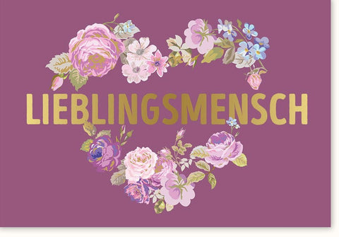 Geburtstagskarte für Partner: Romantische Blumen - Illustration, Liebevolle Glückwünsche