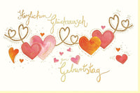 Geburtstagskarte für Partner: Romantische Karte mit Herzprägung & Goldfolie, Perfektes Geschenk für Ehefrau, Ehemann oder Partnerin