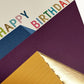 Geburtstagskarte geschäftlich modern bunt Happy Birthday Design hochwertige Doppelkarte für Kollegen Mitarbeiter Geschäftspartner
