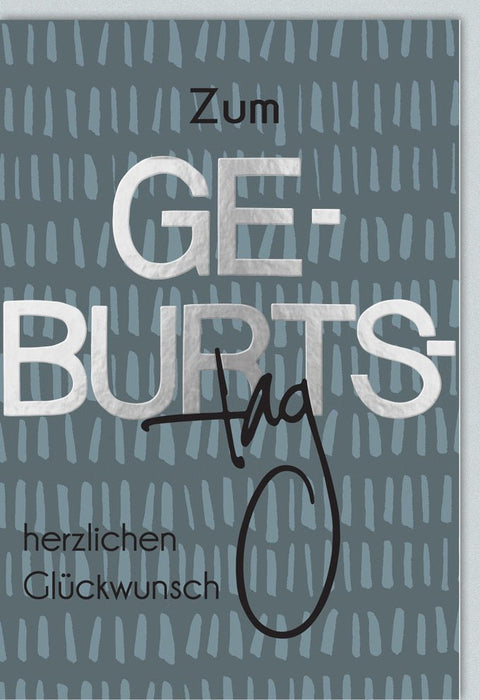 Geburtstagskarte geschäftlich – Stilvolle Glückwünsche in moderner Typografie, dezentes Grautondesign