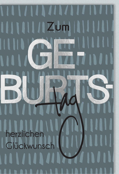 Geburtstagskarte geschäftlich – Stilvolle Glückwünsche in moderner Typografie, dezentes Grautondesign