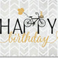 Geburtstagskarte "Happy Birthday" mit Fahrrad - Design - Modern & Unisex, Hochwertige Glückwunschkarte für stilvolle Geburtstagsfeiern