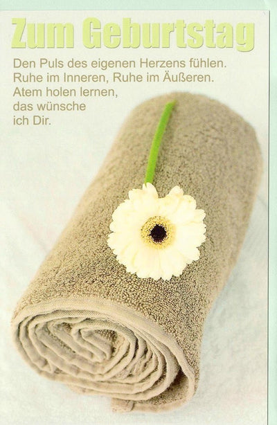 Geburtstagskarte: Herzschlag der Freude - Ruhe und Atem im neuen Lebensjahr