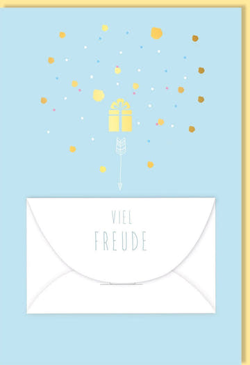 Geburtstagskarte & Hochzeitskarte - Elegante Geldgeschenkkarte mit Goldfolie und Geschenkschachtel für besondere Anlässe