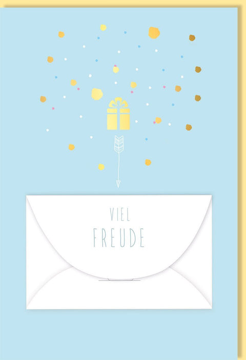 Geburtstagskarte & Hochzeitskarte - Elegante Geldgeschenkkarte mit Goldfolie und Geschenkschachtel für besondere Anlässe