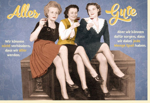 Geburtstagskarte - Humorvolle Vintage-Karte mit Witzigem Spruch für eine Lustige Gratulation