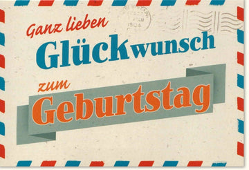 Geburtstagskarte im Retro - Stil: Vintage Glückwünsche mit nostalgischem Flair, ideal zum Feiern und Gratulieren, geburtstagskarten - retro