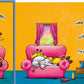 Geburtstagskarte Lustig – Giraffe und Maus auf Sofa mit Humorvollem Spruch