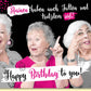 Geburtstagskarte lustig mit älteren Damen und Spruch Rosinen haben Falten trotzdem süß witzige Doppelkarte Happy Birthday