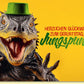 Geburtstagskarte lustig mit Dino Motiv und Spruch Herzlichen Glückwunsch zum Geburtstag du Jungspund witzige Doppelkarte für Männer