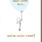 Geburtstagskarte Lustig – Strichmännchen mit Ballons und frechem Spruch