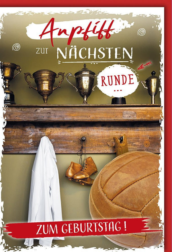 Geburtstagskarte Männer - Retro Bier & Boxen Design, Humorvolle Karte im Rustikalen Stil