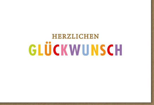 Geburtstagskarte - Midoro Regenbogen - Glückwünsche mit bunten Buchstaben, Unisex für Erwachsene und Kinder, Glückwunschkarten - Allgemein