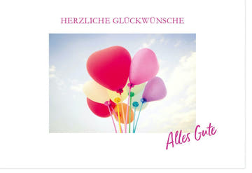 Geburtstagskarte mit Ballons – Farbenfrohe Glückwünsche für jedes Jubiläum und Feierlichkeit
